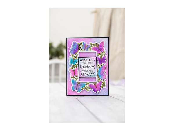 Gemini Embossed Frames Embossing Folder, Die & Stamp Set – Happy Butterflies