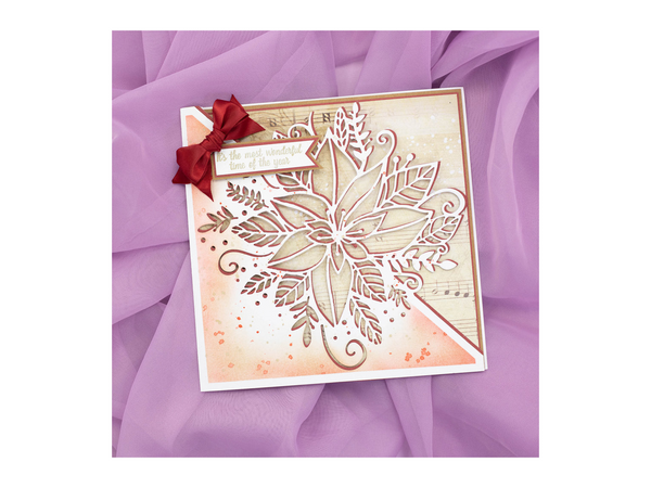 Gemini Half Create a Card Die - Joyous Poinsettia