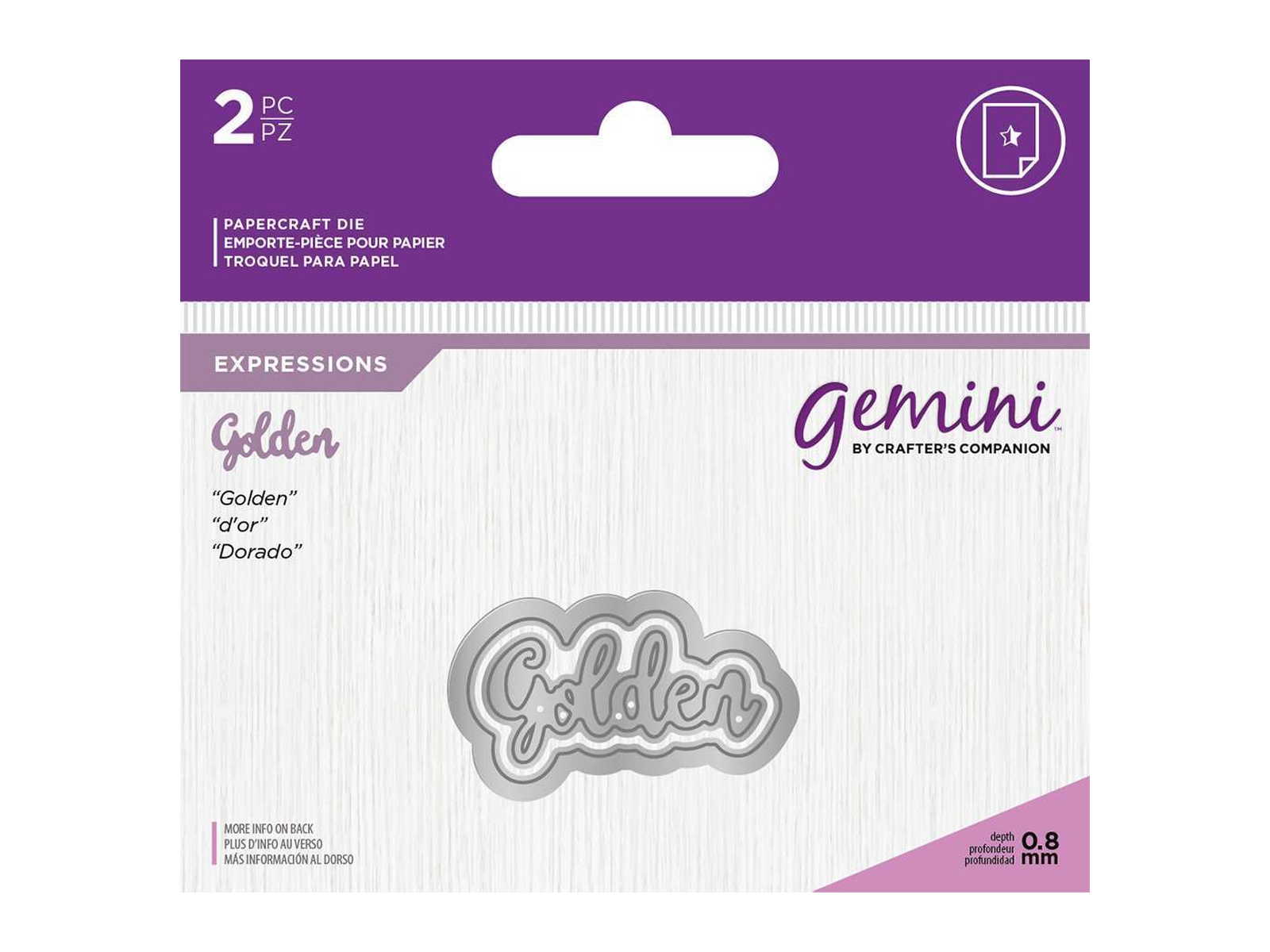 Gemini Expressions Metal Die - Golden