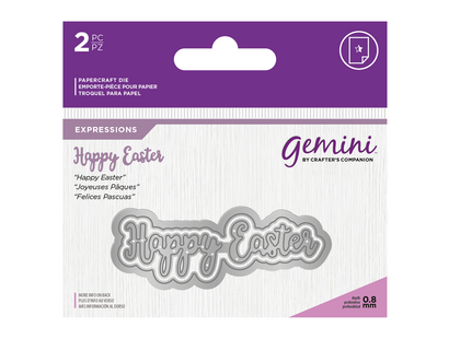 Gemini Expressions Metal Die - Happy Easter