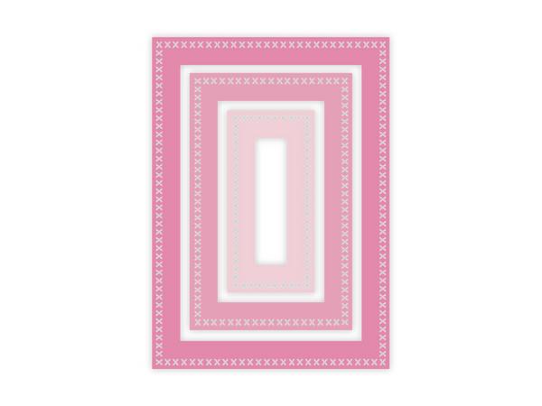 Gemini Elements Nesting Frame Die - Cross Stitch Rectangle