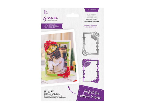 Gemini Elements Fancy Frame Die - Bells and Bows