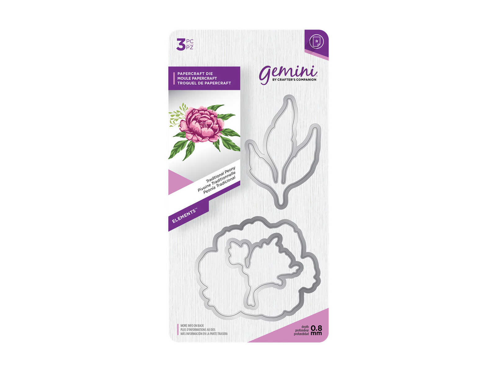 Gemini Elements Metal Die - Traditional Peony