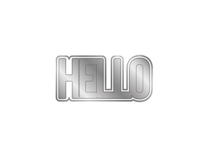 Gemini - Metal Die - Expressions - Shaped Word - Hello