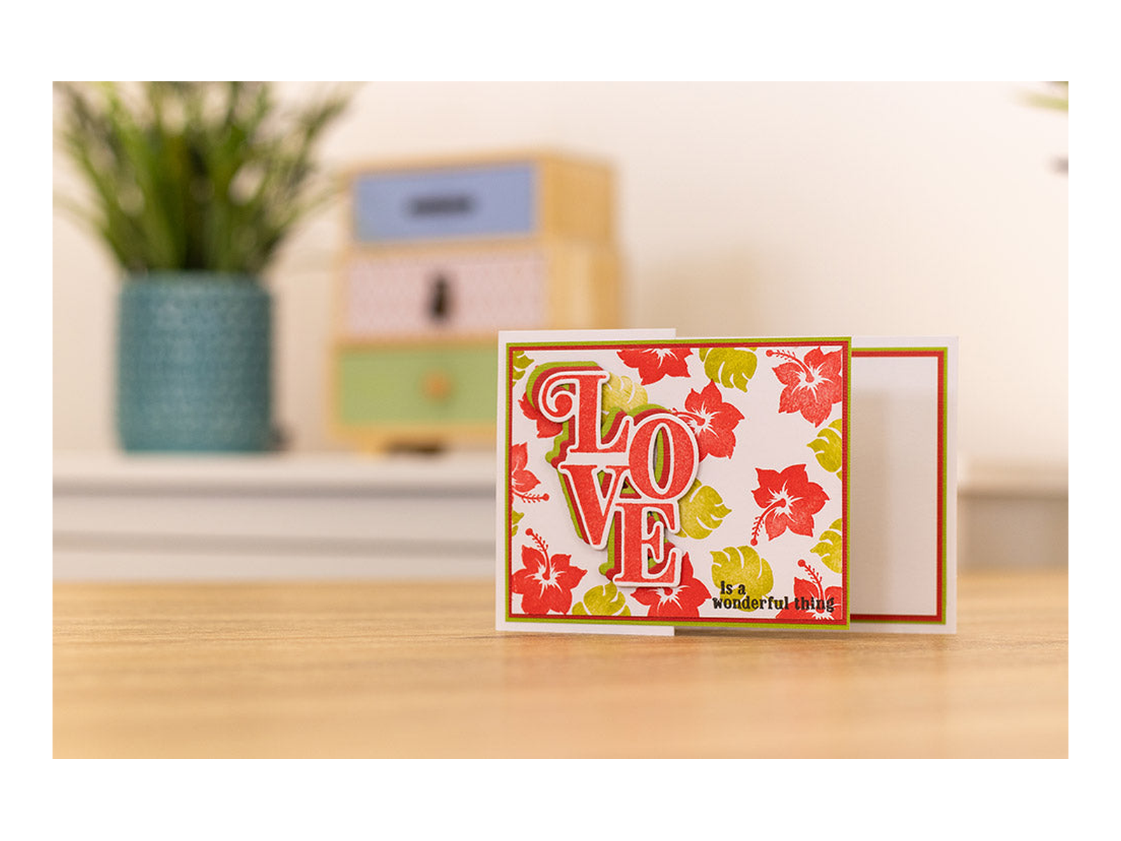 Gemini Floral Sentiment Stamp and Die - Love