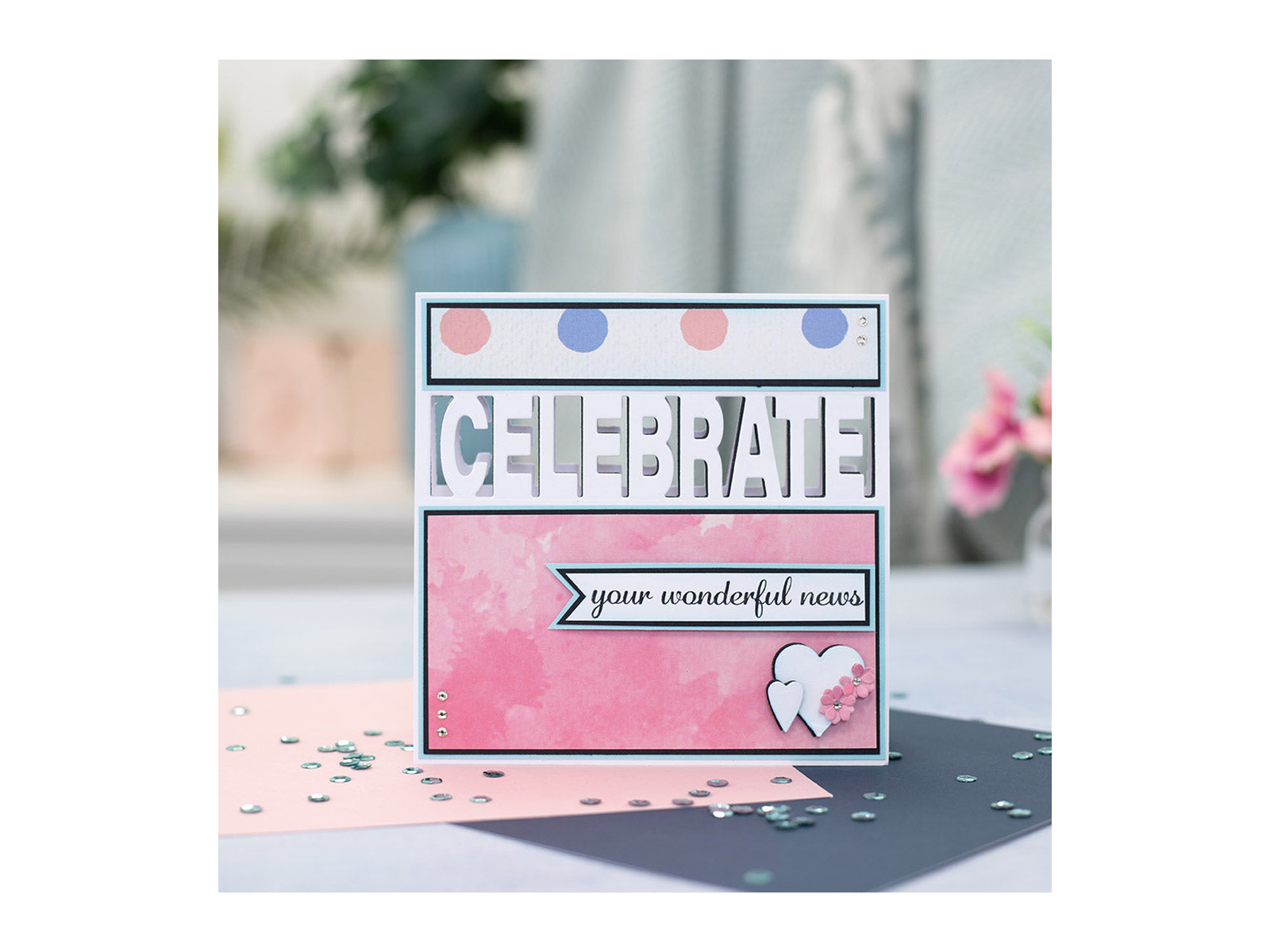 Gemini Word Cut In Stamp & Die - CELEBRATE your success