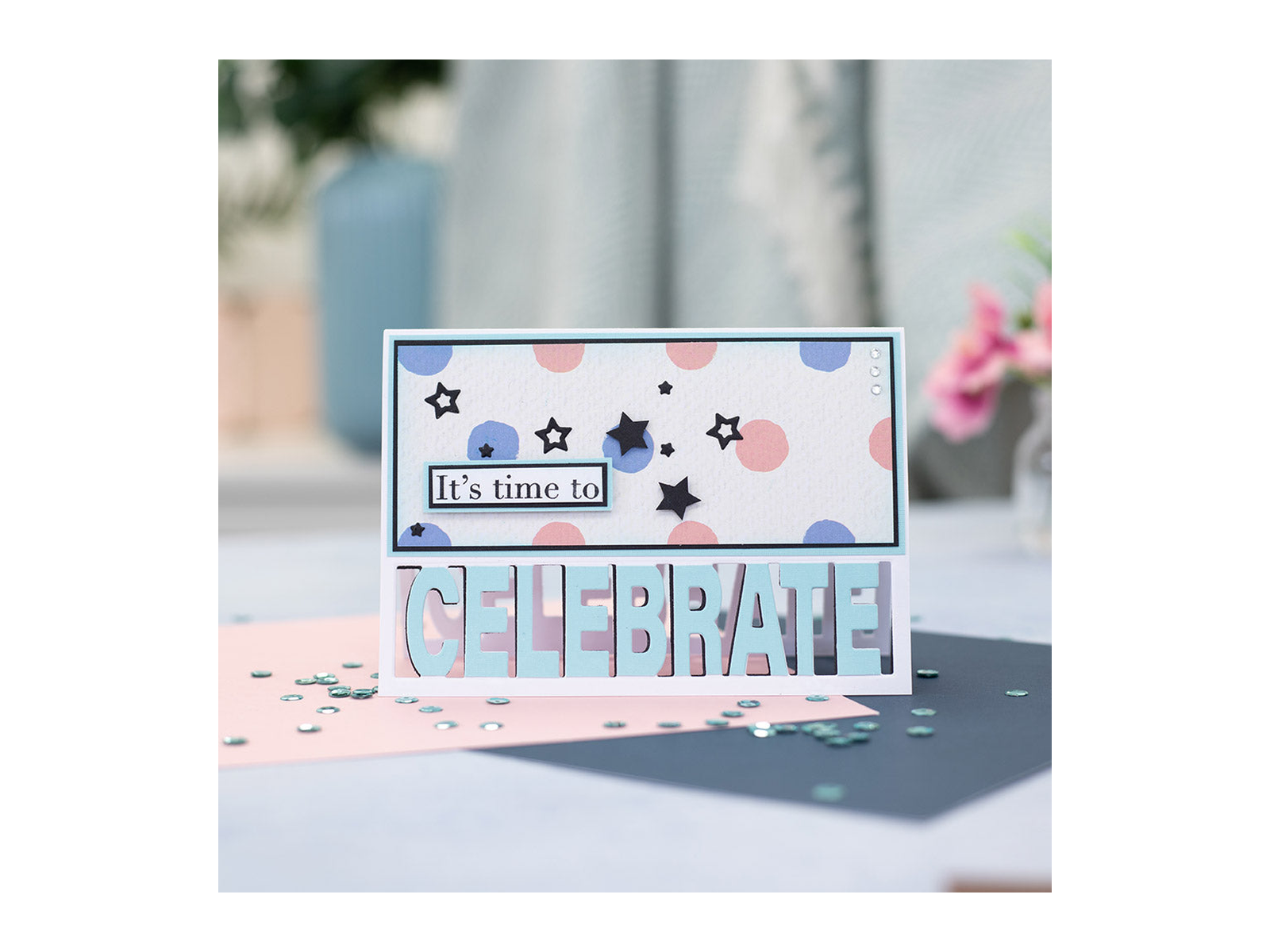 Gemini Word Cut In Stamp & Die - CELEBRATE your success