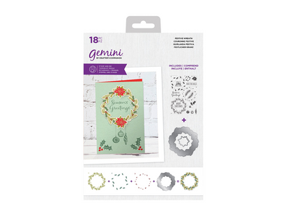 Festive Wreath Stamp and Die Set