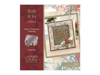 Nature’s Garden - Metal Die - Merry Christmas Greeting