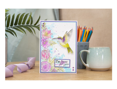 Nature's Garden Hummingbird Stamp and Die – Sweet Hummingbird