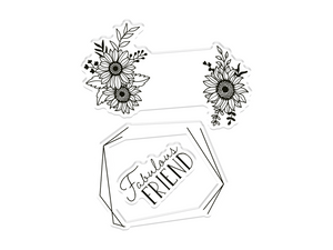 Nature's Garden Sunflower Collection Stamp and Die - Fabulous Frame