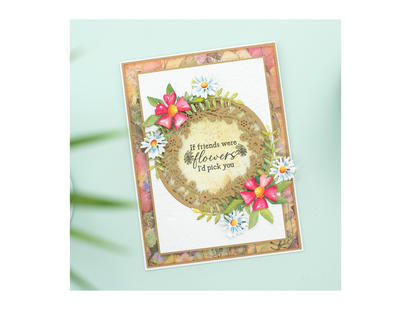 Nature's Garden Wildflower Create A Card Die - Wildflower Wreath