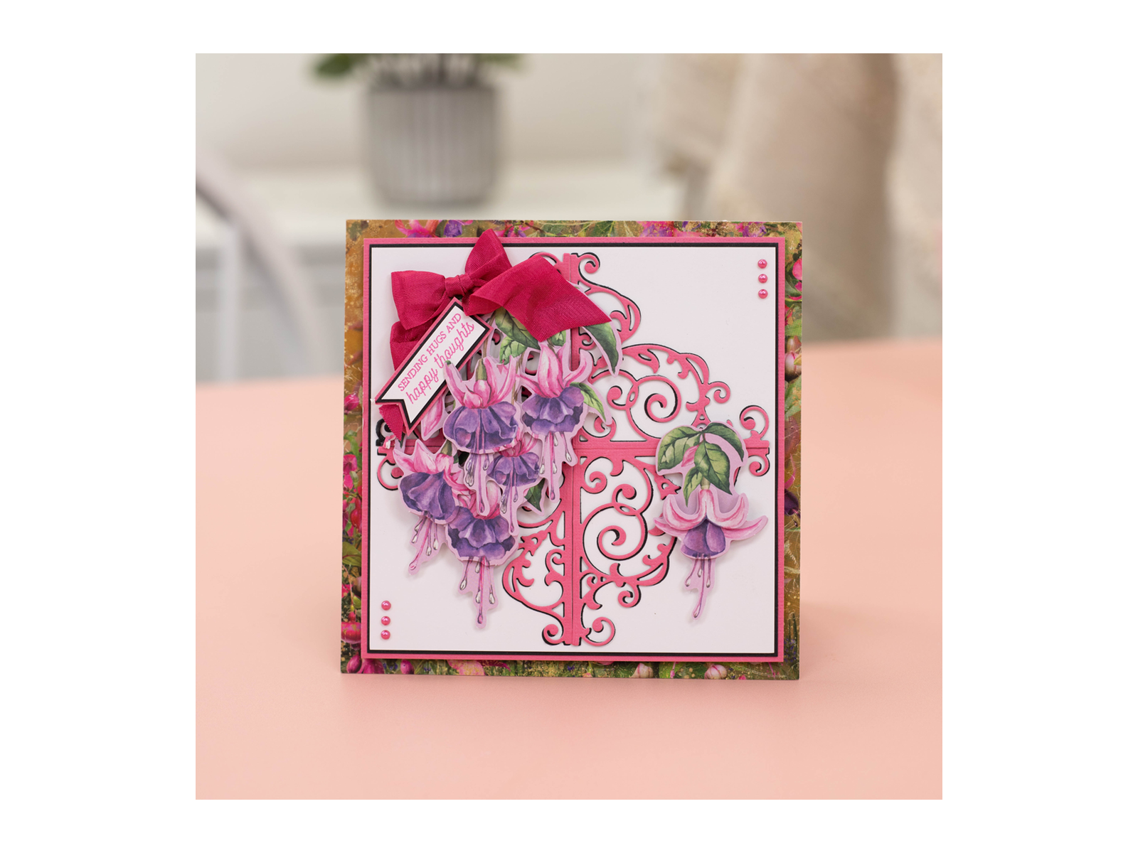 Nature's Garden Fabulous Fuchsia Stamp & Die - Cascading Fuchsia