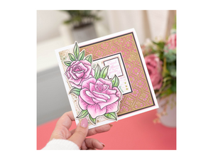 Nature's Garden Vintage Rose Stamp & Die - Rose Bouquet