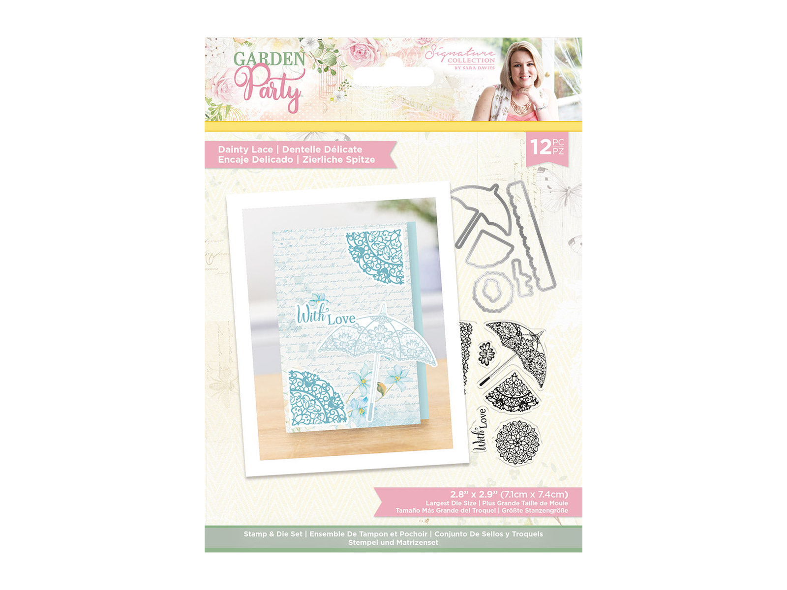 Sara Signature Garden Party Stamp & Die - Dainty Lace