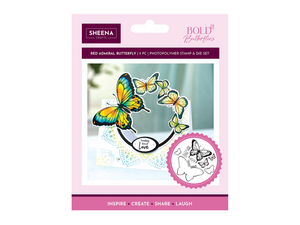 Sheena Douglass - Bold Butterflies - Stamp and Die - Red Admiral Butterfly