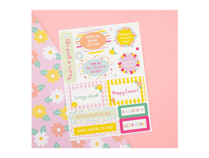 Violet Studio - Sentiment & Die Cut Stickers - Hoppy Easter