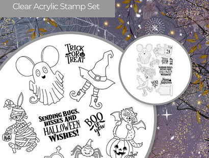 All Hallows Eve Clear Acrylic Stamps - Boo to you