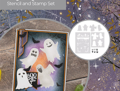 All Hallows Eve Stencil and Stamp Set - Fright Night