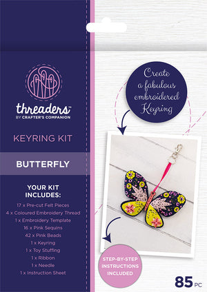 Threaders Felt Animal Keyring Kit Collection