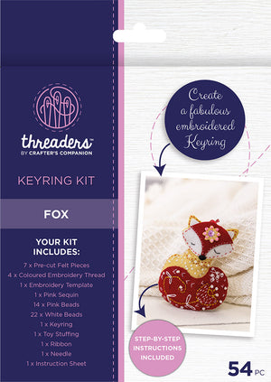 Threaders Felt Animal Keyring Kit Collection