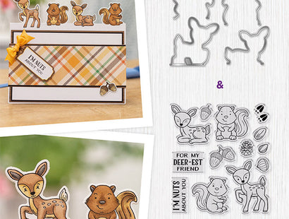 Crafter's Companion Animal Edge Stamp & Die Set - Nuts About You