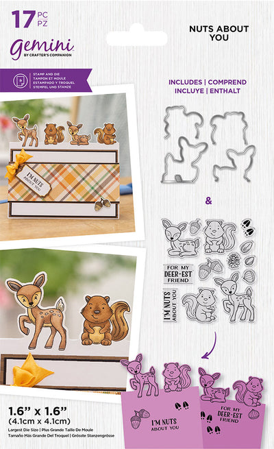 Crafter's Companion Animal Edge Stamp & Die 4pc Selection