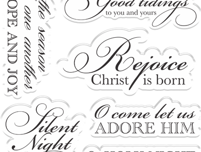 O' Holy Night Clear Acrylic Stamp - Good Tidings