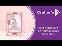 Sara Signature Christmas Rose 3D Embossing Folder 5.5” x 5.5”  - Christmas Roses