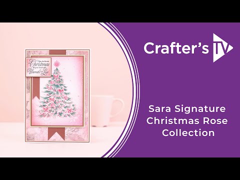 Sara Signature Christmas Rose 3D Embossing Folder 5.5” x 5.5”  - Christmas Roses