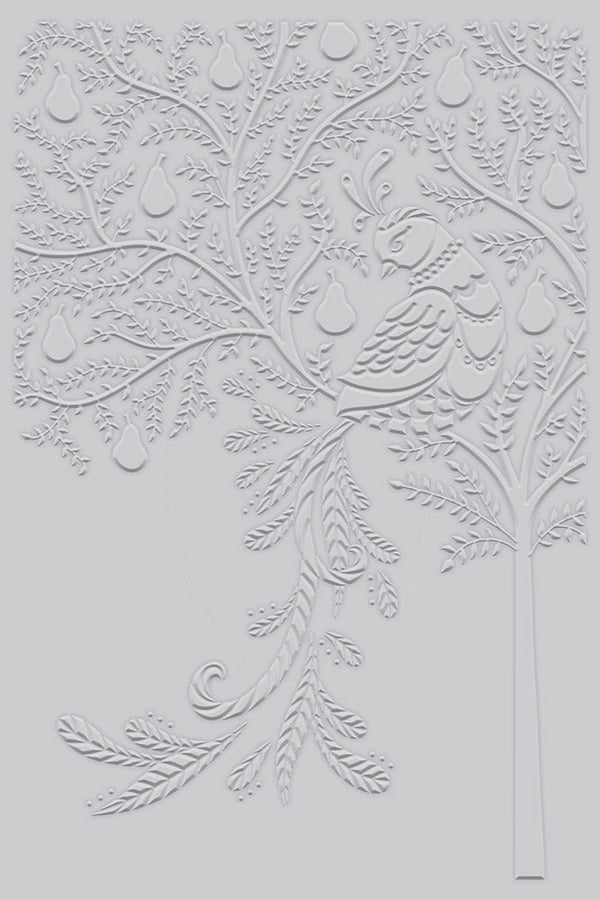 Twelve Days of Christmas 2D Embossing Folder - Partridge in a Pear Tree