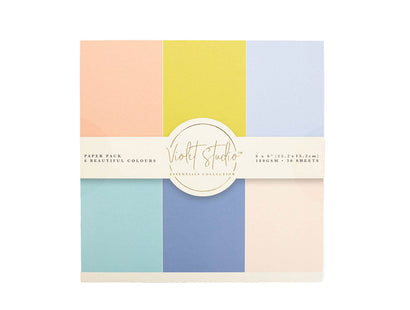 6" x 6" Double Sided Paper Pad Pastels - Violet Studios