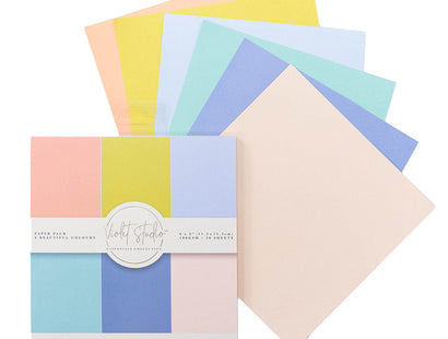 6" x 6" Double Sided Paper Pad Pastels - Violet Studios